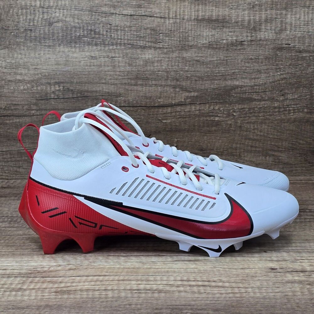 Nike Vapor Edge Pro 360 2 TB Men's 15 White Red Football Cleats (FN7759-108) NEW
